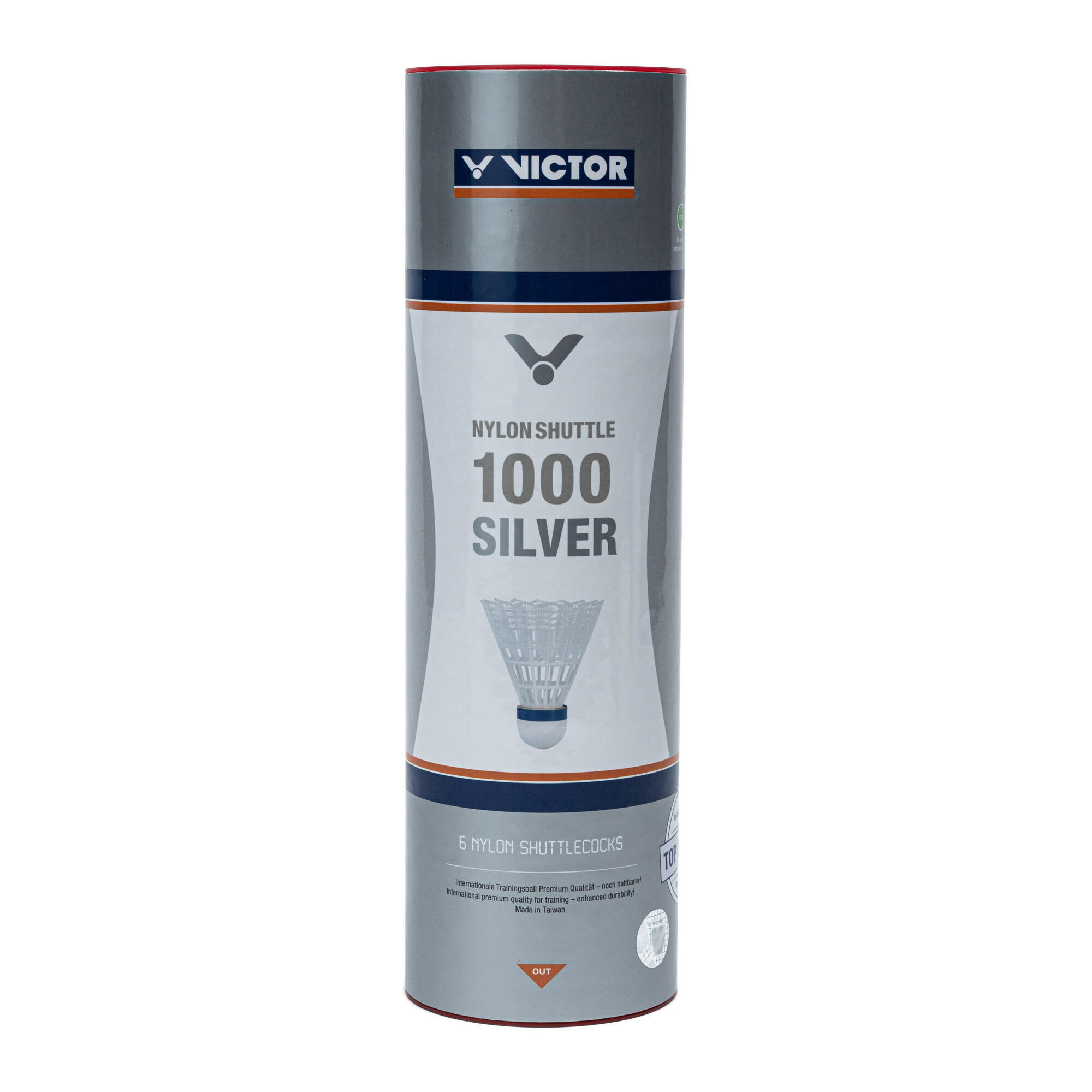 Set van 6 nylon shuttles Victor Silver 1000 6/6