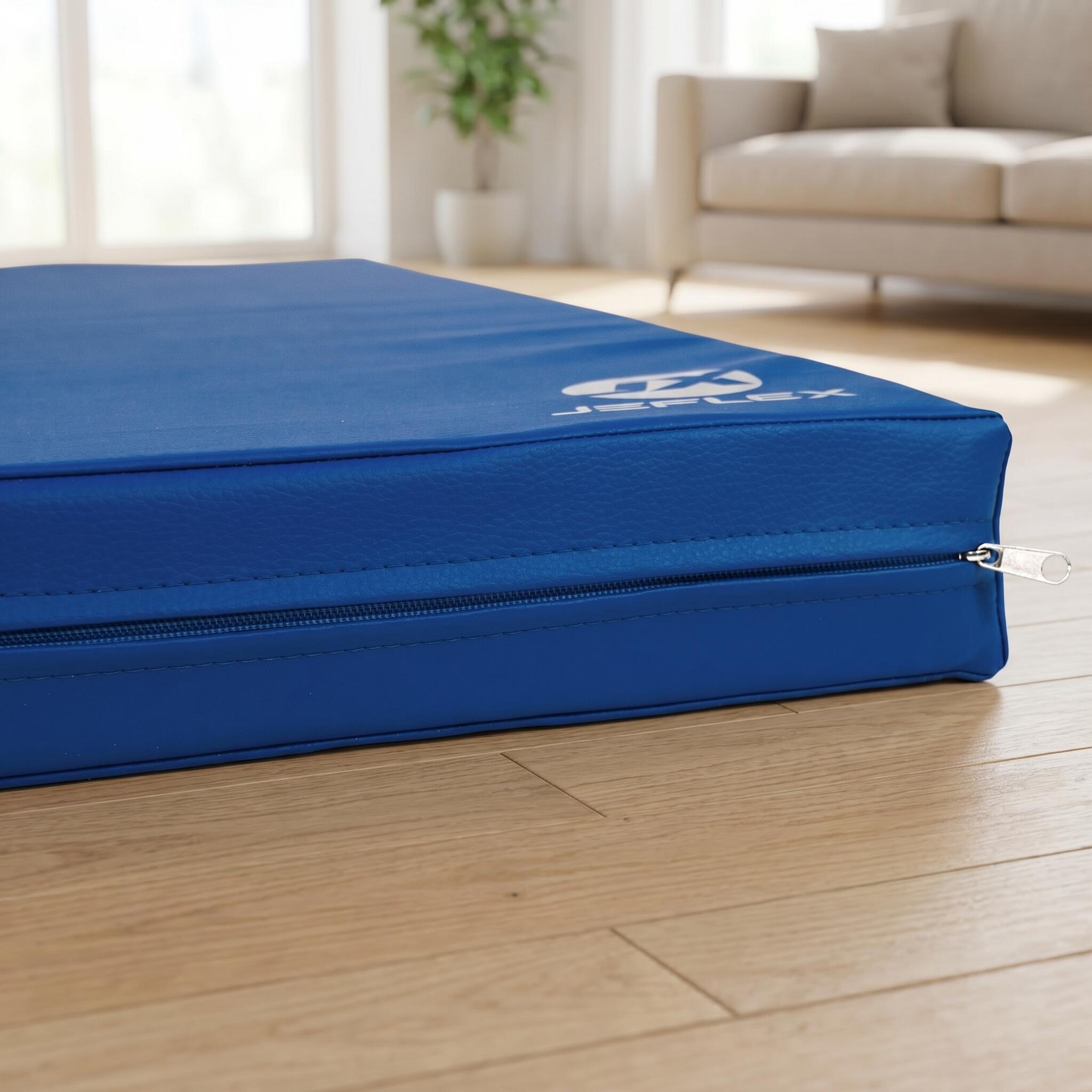 Tappetino sportivo 100 x 70 x 8 cm Fitness blu Weichbodenmatte Jeflex 5/6