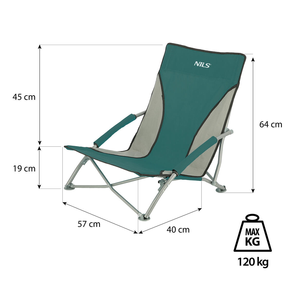 Chaise de camping pliable avec sac de transport NILS CAMP NC3035 3/7