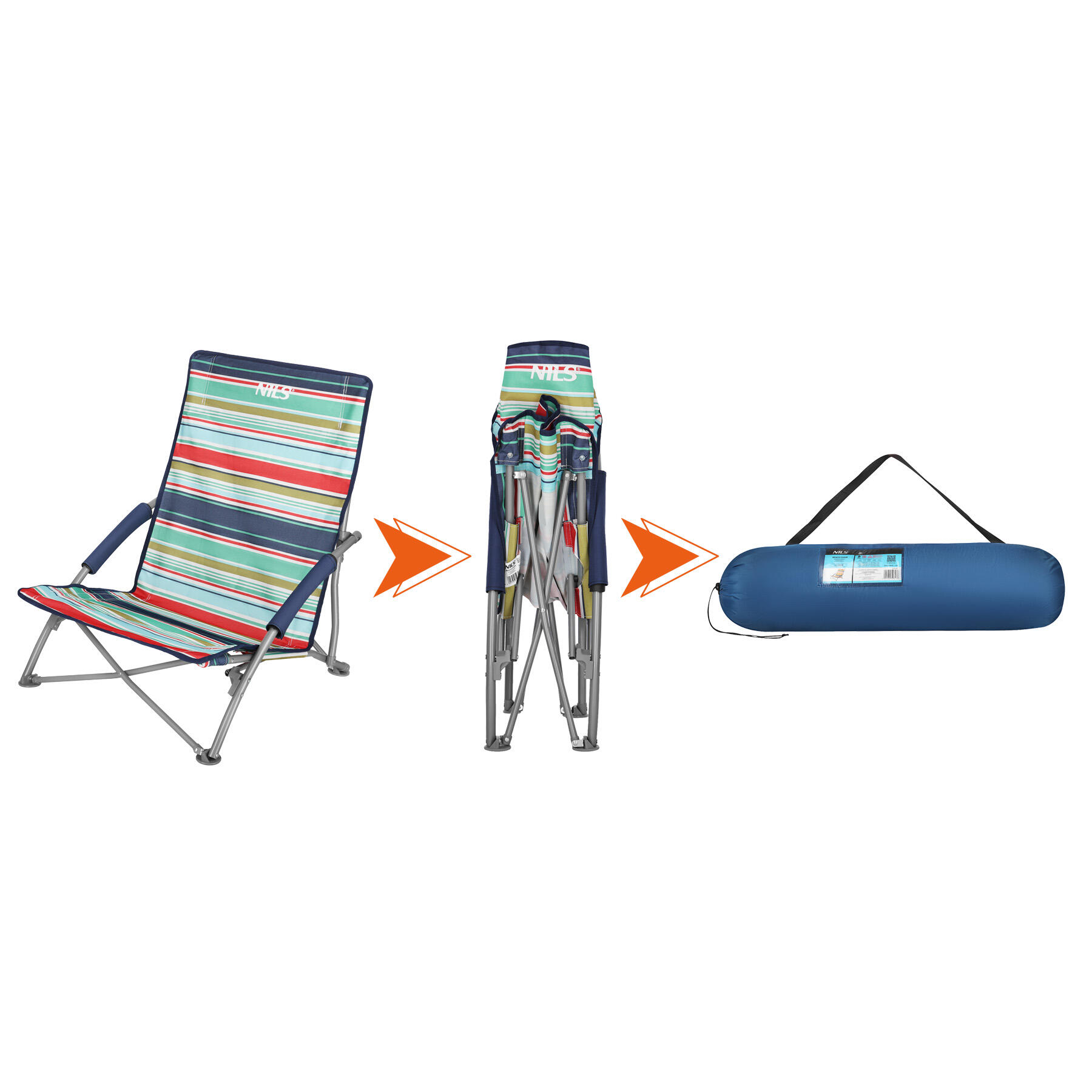 NILS Camp NC3035 Strandstuhl Klappstuhl Campingstuhl – Outdoor 5/7