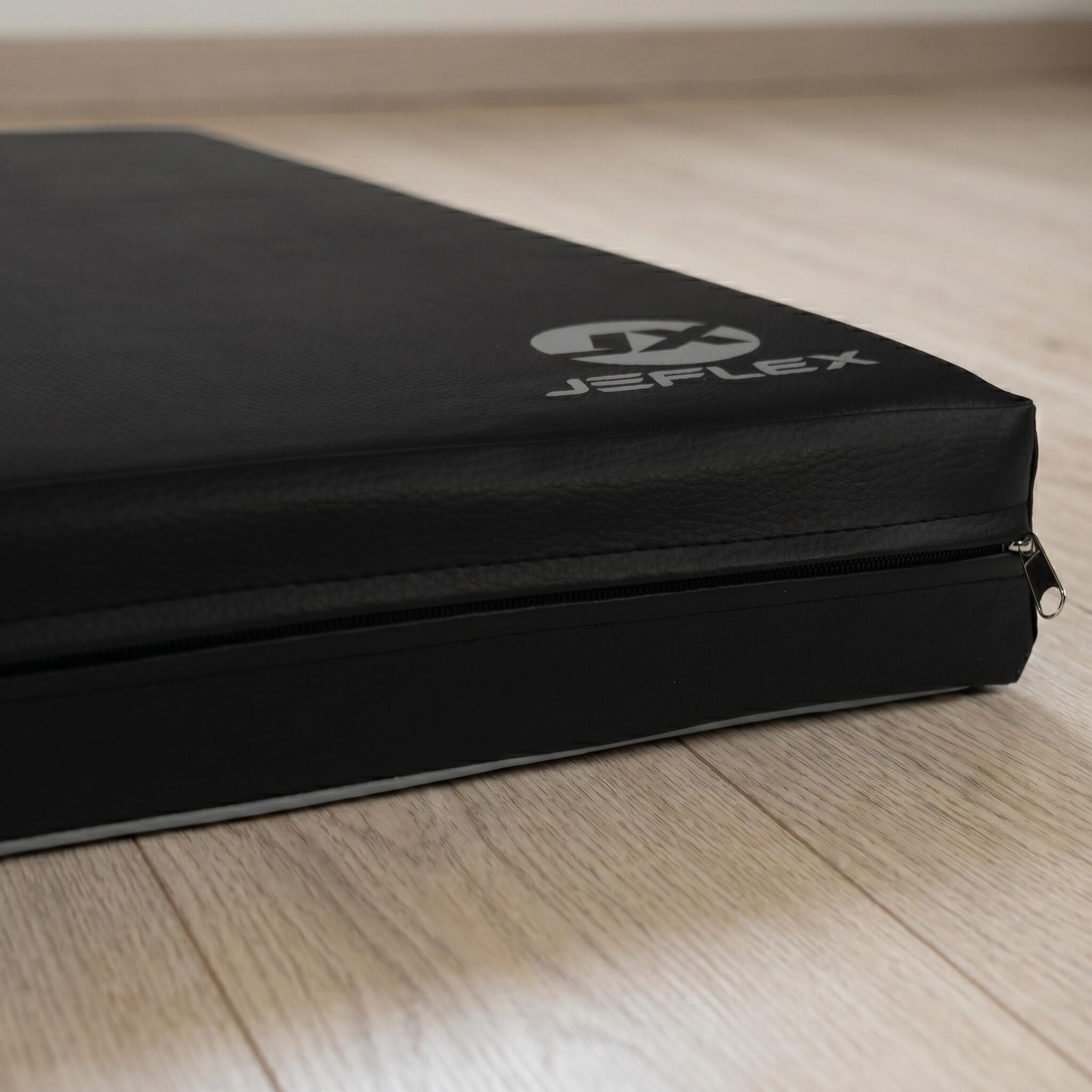Tapete desportivo 100 x 70 x 8 cm Fitness preto/cinza, tapete de espuma Jeflex 6/7