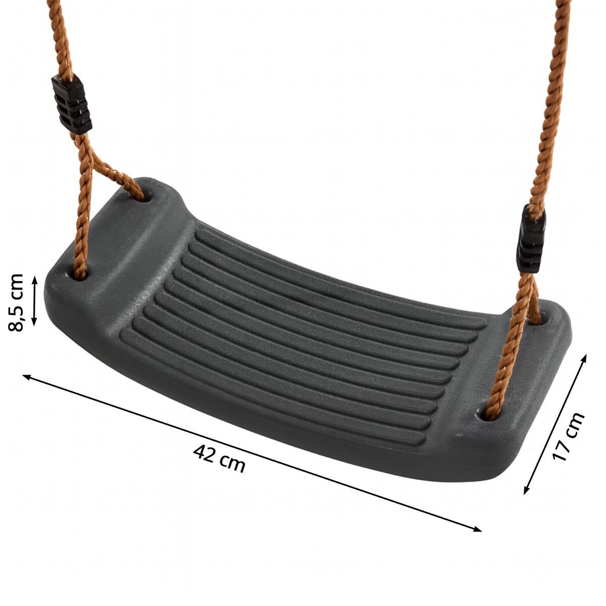 Balançoire en plastique pour aire de jeux - Gris 3/4