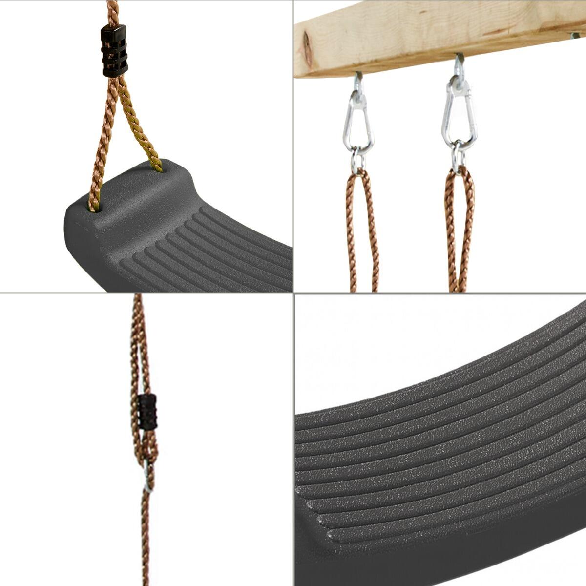 Balançoire en plastique pour aire de jeux - Gris 2/4