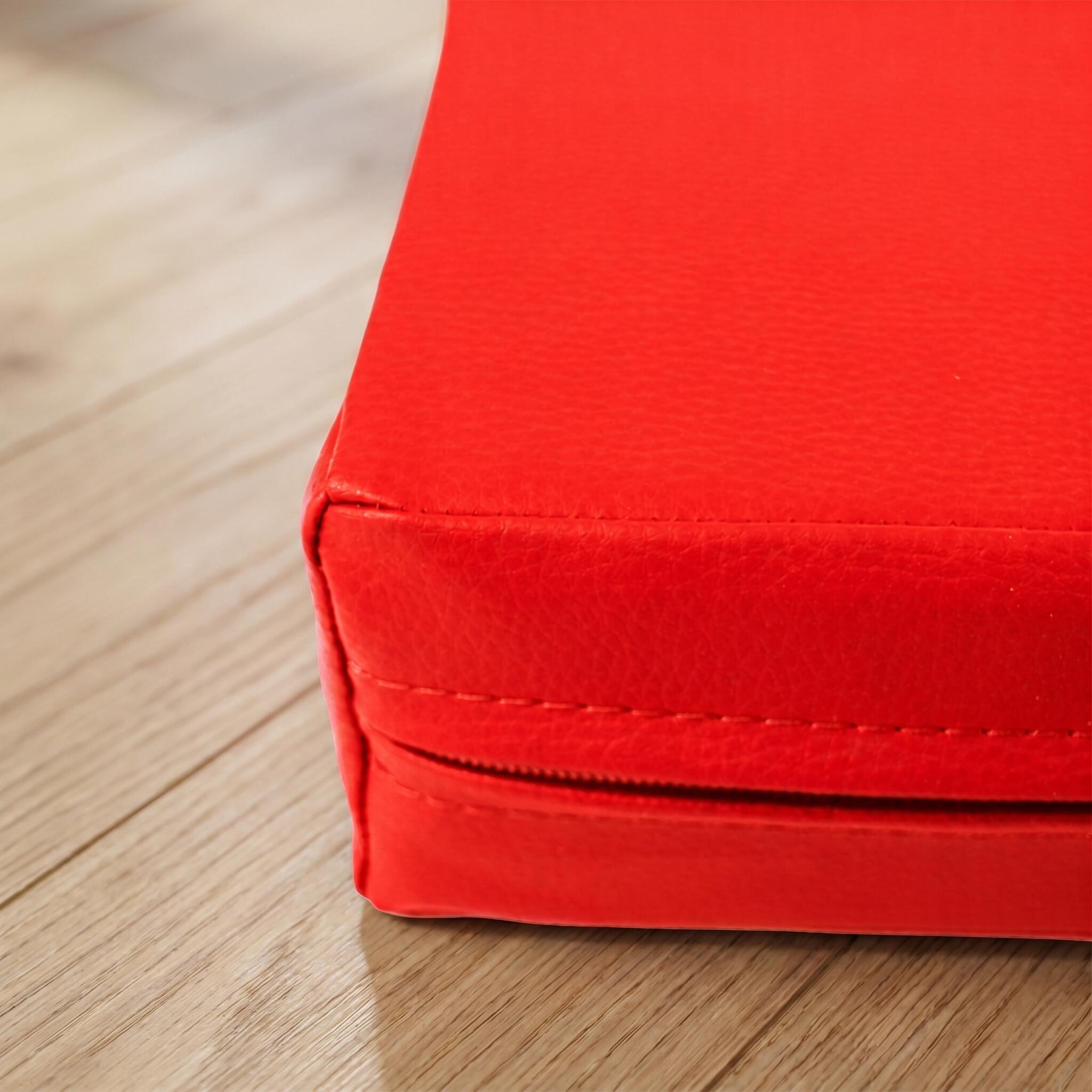 Tapis de gymnastique 100 x 70 x 8 cm rouge/noir tapis de sol souple Jeflex 5/6