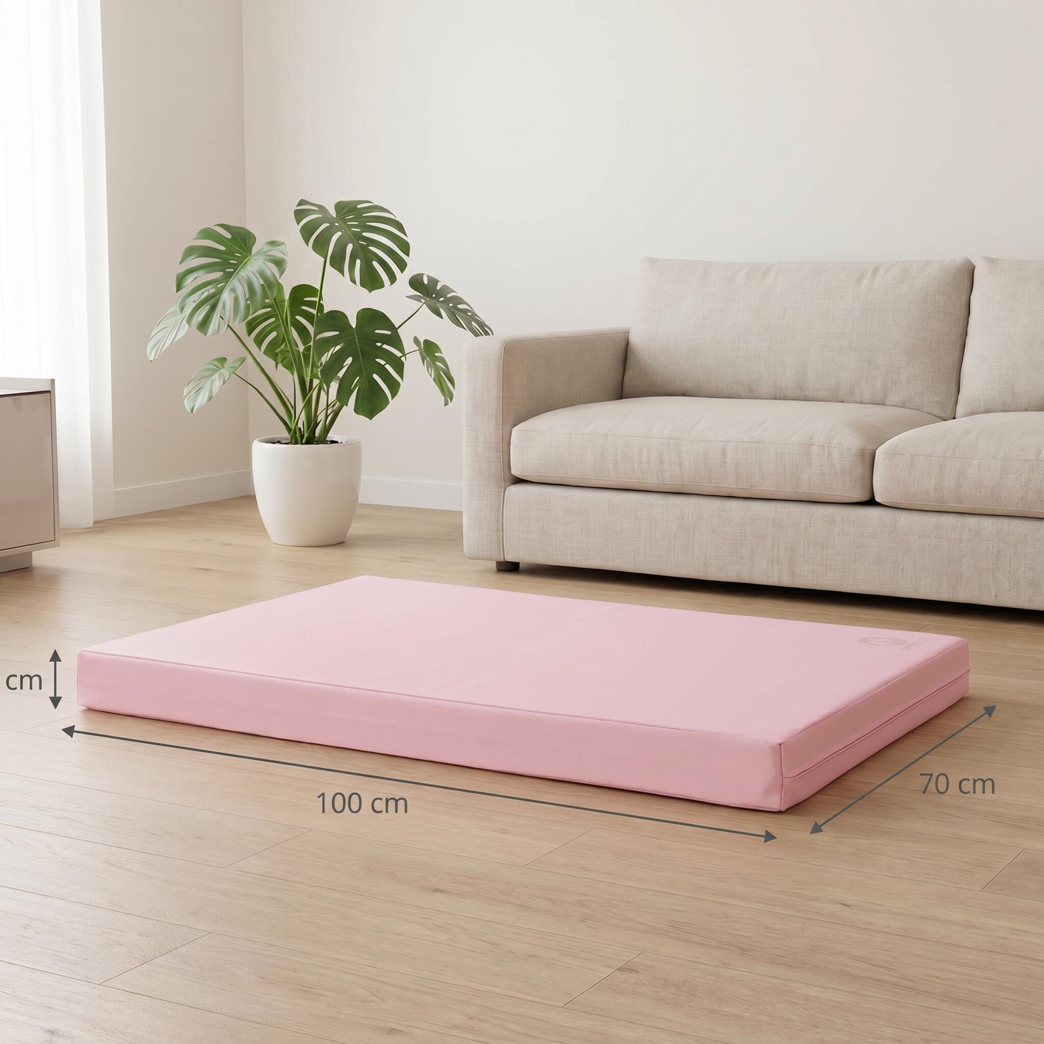 Tapis de gymnastique 100 x 70 x 8 cm, couleur rose/beige,  Jeflex 7/7