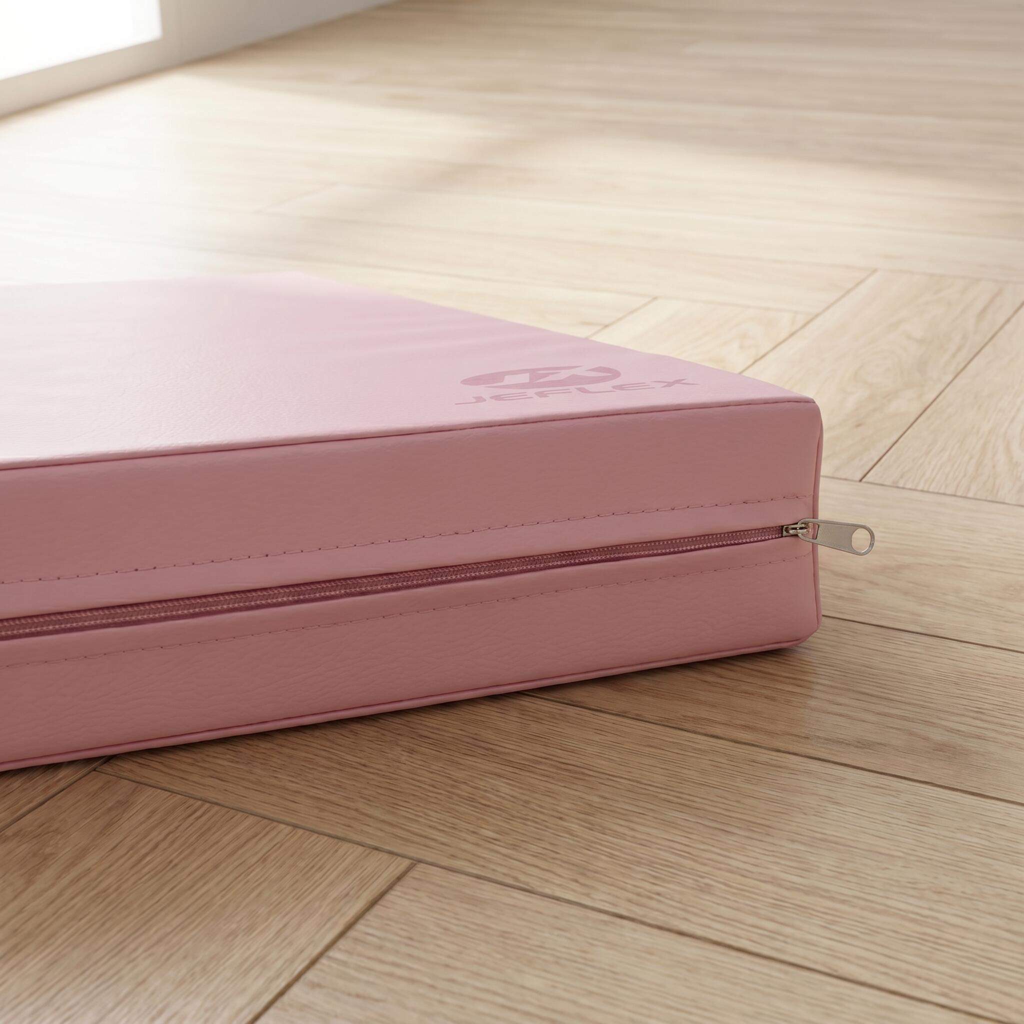 Tapis de gymnastique 100 x 70 x 8 cm, couleur rose/beige,  Jeflex 4/7