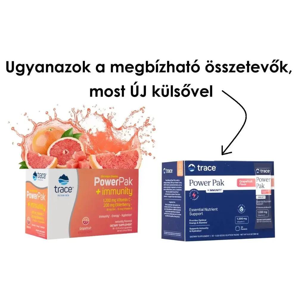 Trace Minerals-PowerPak Immunitás Grapefruit ízű Elektrolit ital 30 tasak,186g 2/7