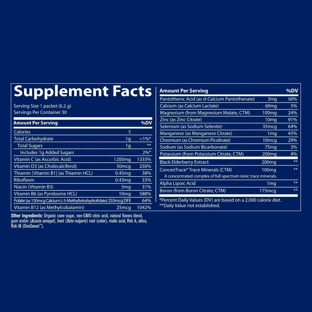 Trace Minerals-PowerPak Immunitás Grapefruit ízű Elektrolit ital 30 tasak,186g 5/7