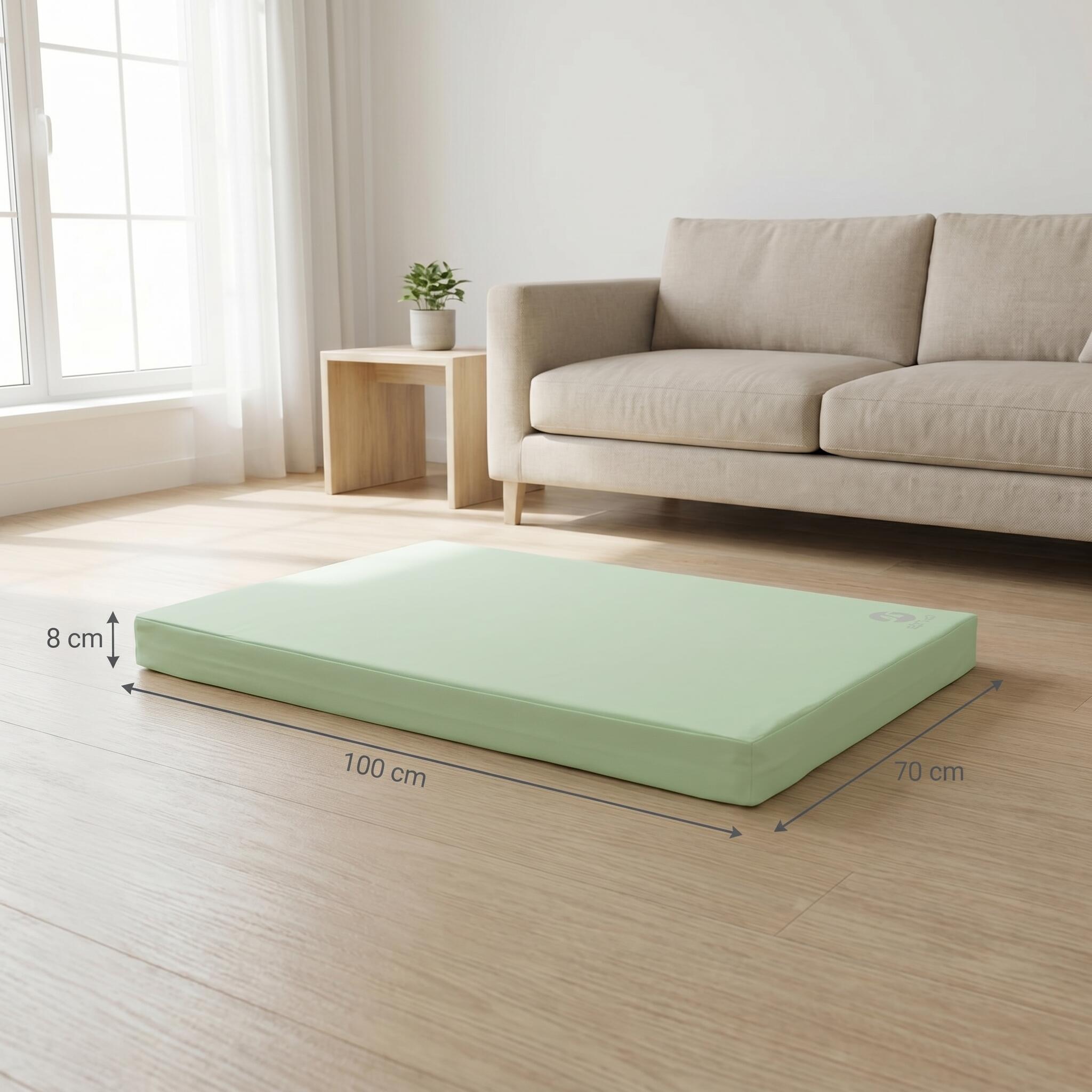 Tapete desportivo 100 x 70 x 8 cm Fitness verde/cinza, tapete de espuma Jeflex 5/6