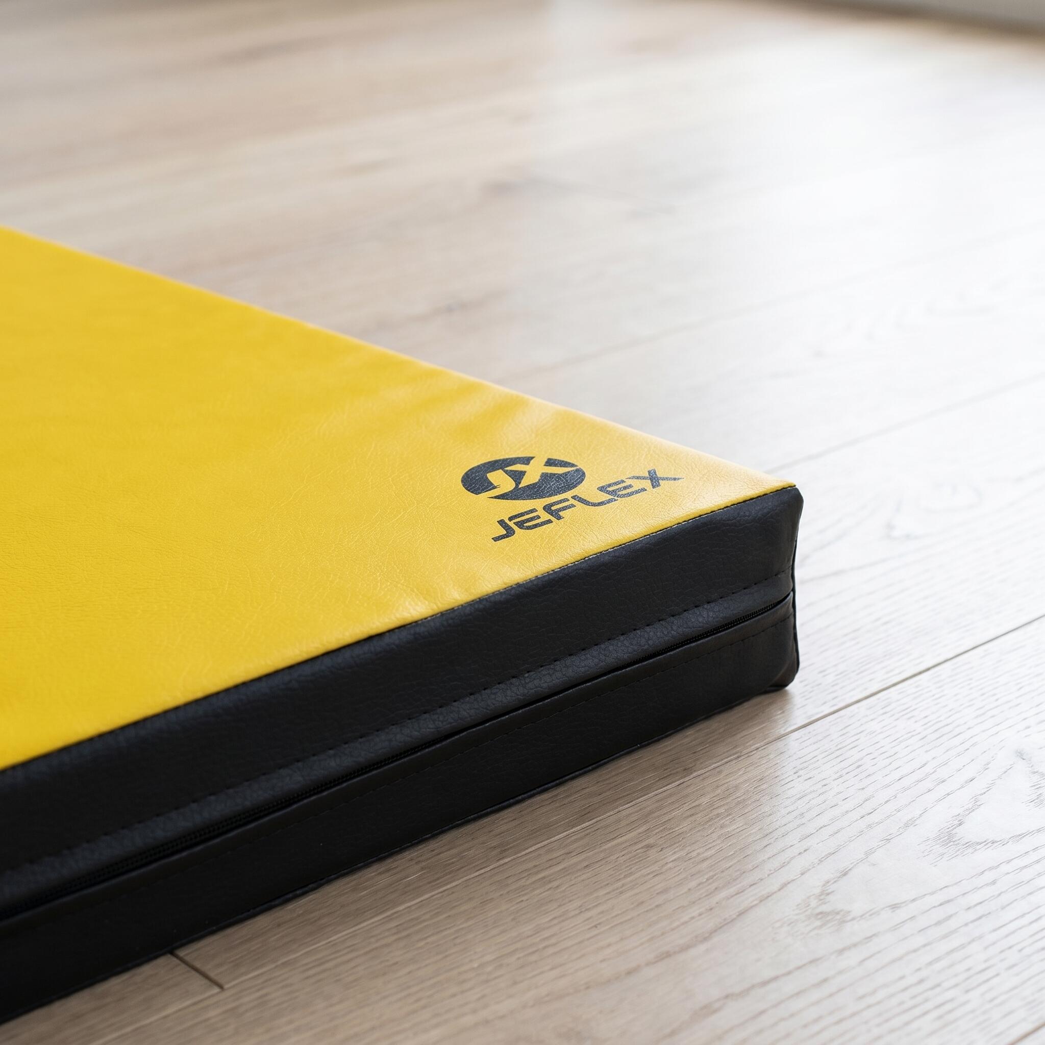Tapete esportivo 100 x 70 x 8 cm Fitness amarelo/preto, tapete de espuma Jeflex 7/7