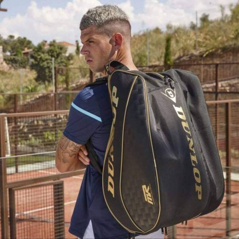 Saco Padel Dunlop Thermo Elite (Preto,Dourado) - Ramiro Moyano 2/5