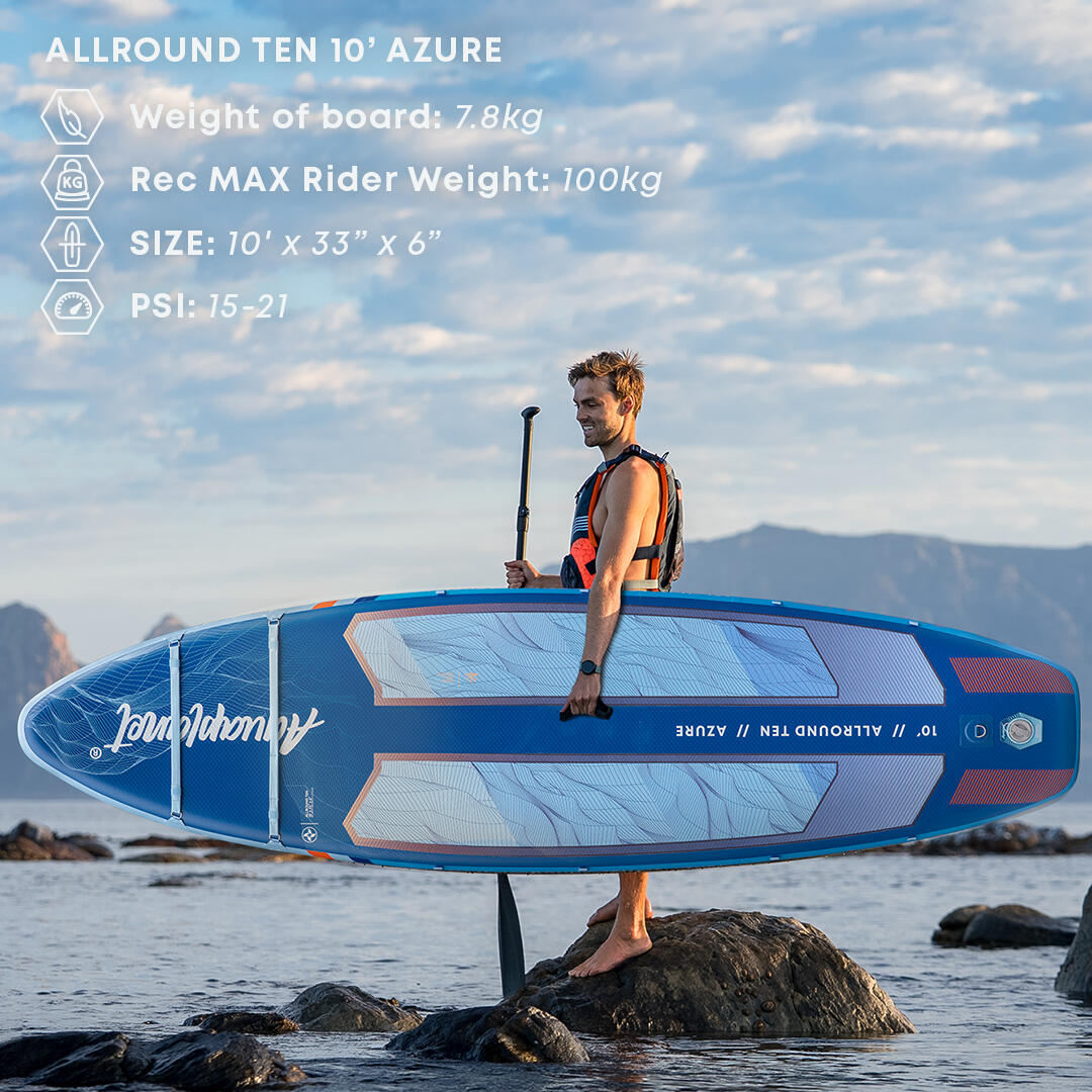 ALLROUND TEN 10' Opblaasbaar Paddleboard Pakket - Azure 4/7