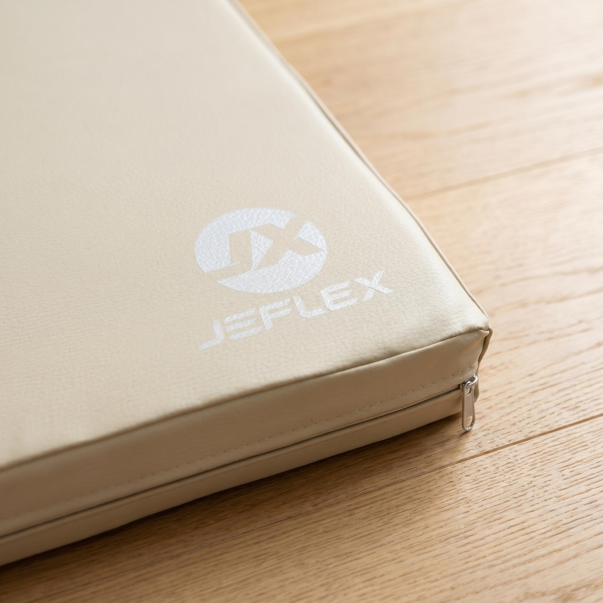 Sportmat 100 x 70 x 8 cm Fitness beige/creme Weichbodenmat Jeflex 5/6