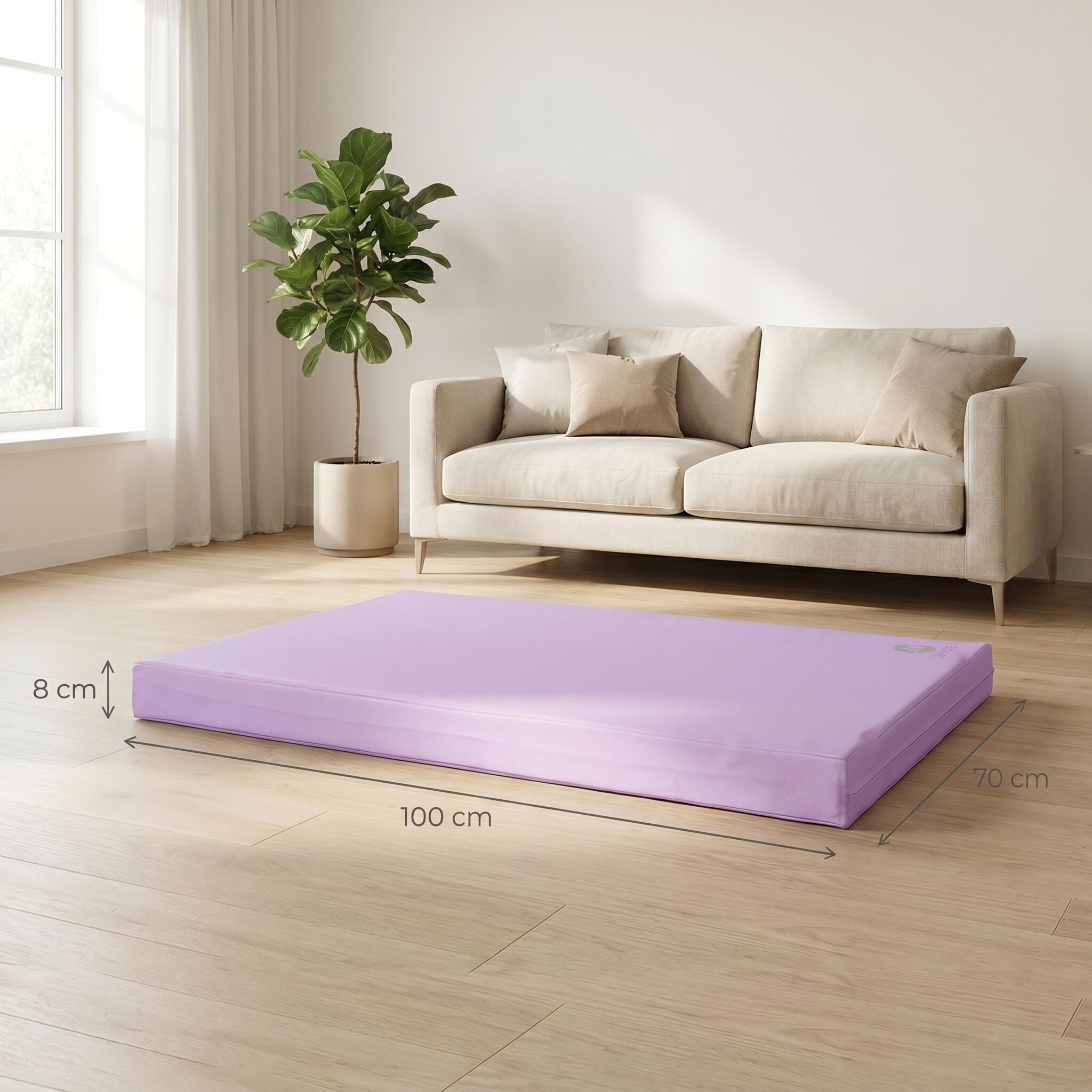 Tappetino sportivo 100 x 70 x 8 cm Fitness viola Weichbodenmatte Jeflex 2/6