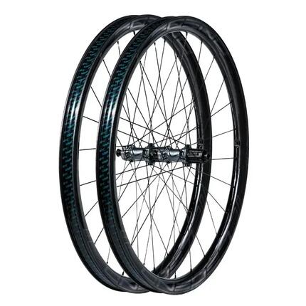 Paire de roues vélo route carbone 35 mm PRO5 disque moyeux Legend SSR