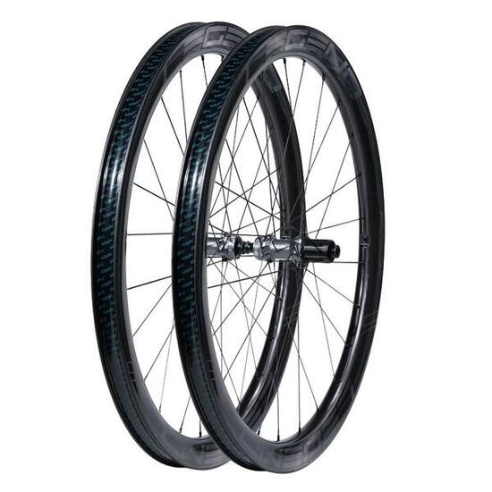 Coppia di ruote bici da strada carbonio 45 mm PRO5 disco mozzi Legend SSR