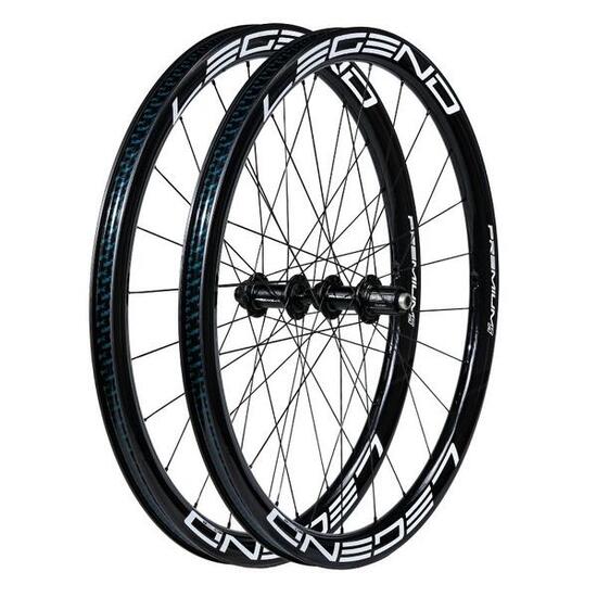Paire de roues carbone route/allroad 40 mm frein disque Legend Wheels Premium5