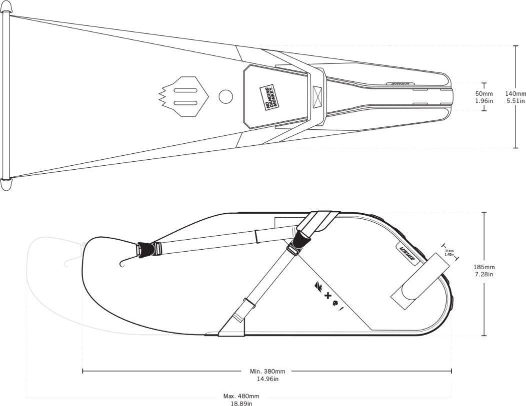 Sacoche de selle Uswe Roll Top Noir 5/5