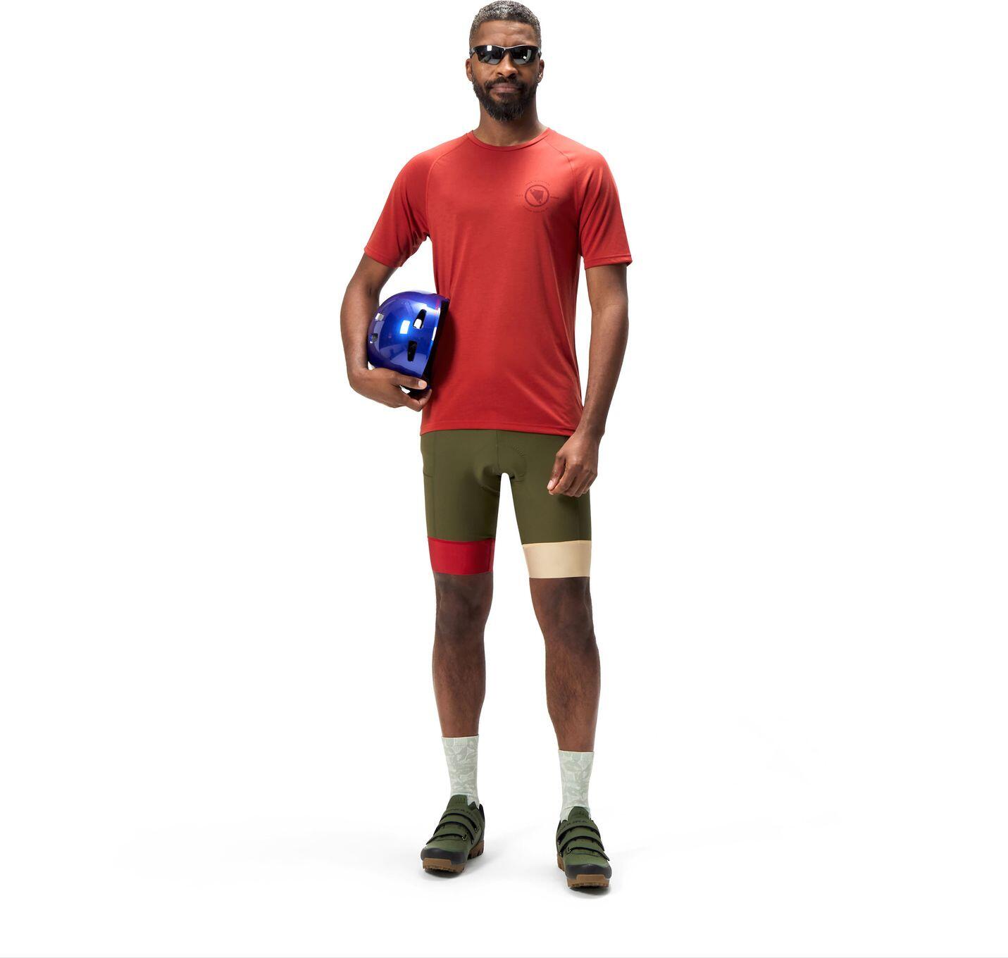 T-Shirt Technique Endura Loop Rouge Homme 4/6