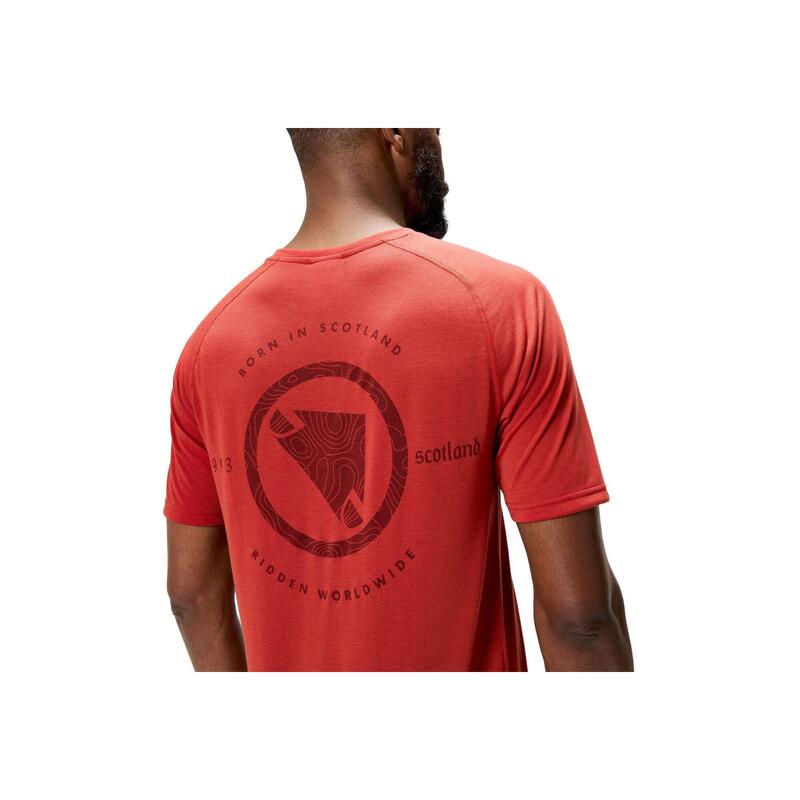 Endura Loop Tricou Tehnic Maneci Scurte Brick Red