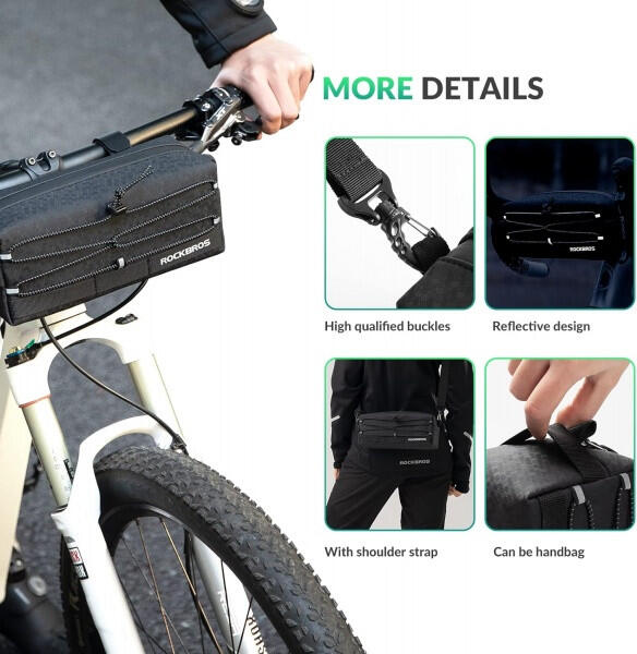 Torba rowerowa na kierownicę ROCKBROS B111 sakwa wodoodporna 7/7