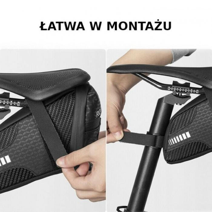 Sakwa podsiodłowa, torba rowerowa ROCKBROS (C29-BK) czarna 3/7