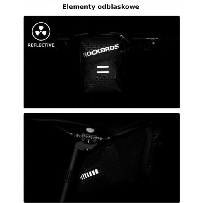 Sakwa podsiodłowa, torba rowerowa ROCKBROS (C29-BK) czarna 2/7