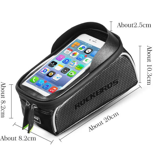 Sakwa, uchwyt rowerowy na telefon torba na ramę Rockbros 017-3BK 4/7