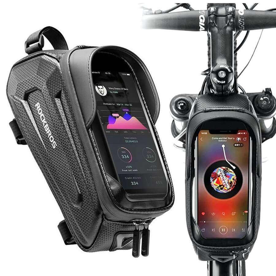 Sakwa, uchwyt rowerowy na telefon torba na ramę Rockbros B68 3/7