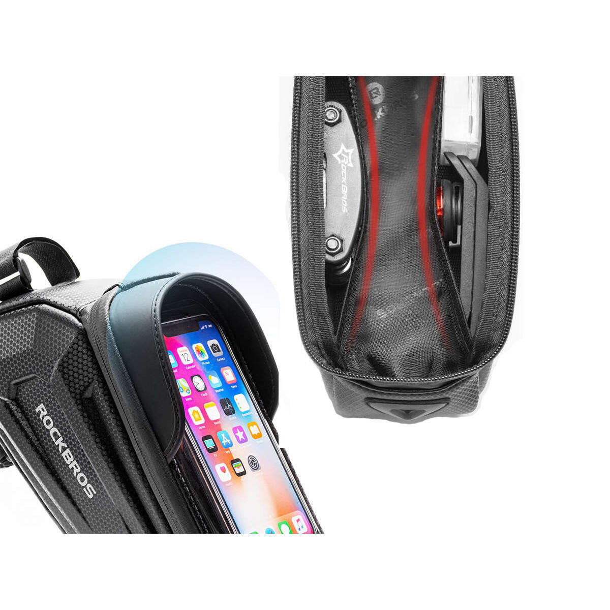 Sakwa, uchwyt rowerowy na telefon torba na ramę Rockbros B68 4/7