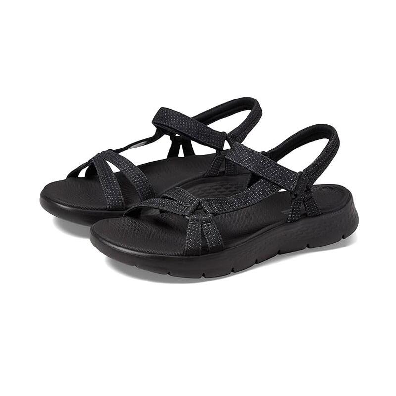 Sandales Plates Femme Skechers  Noir 2/5