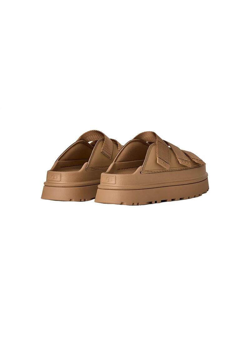 Sandales Plates Femme Ugg W Goldenglow Slide Marron 4/6
