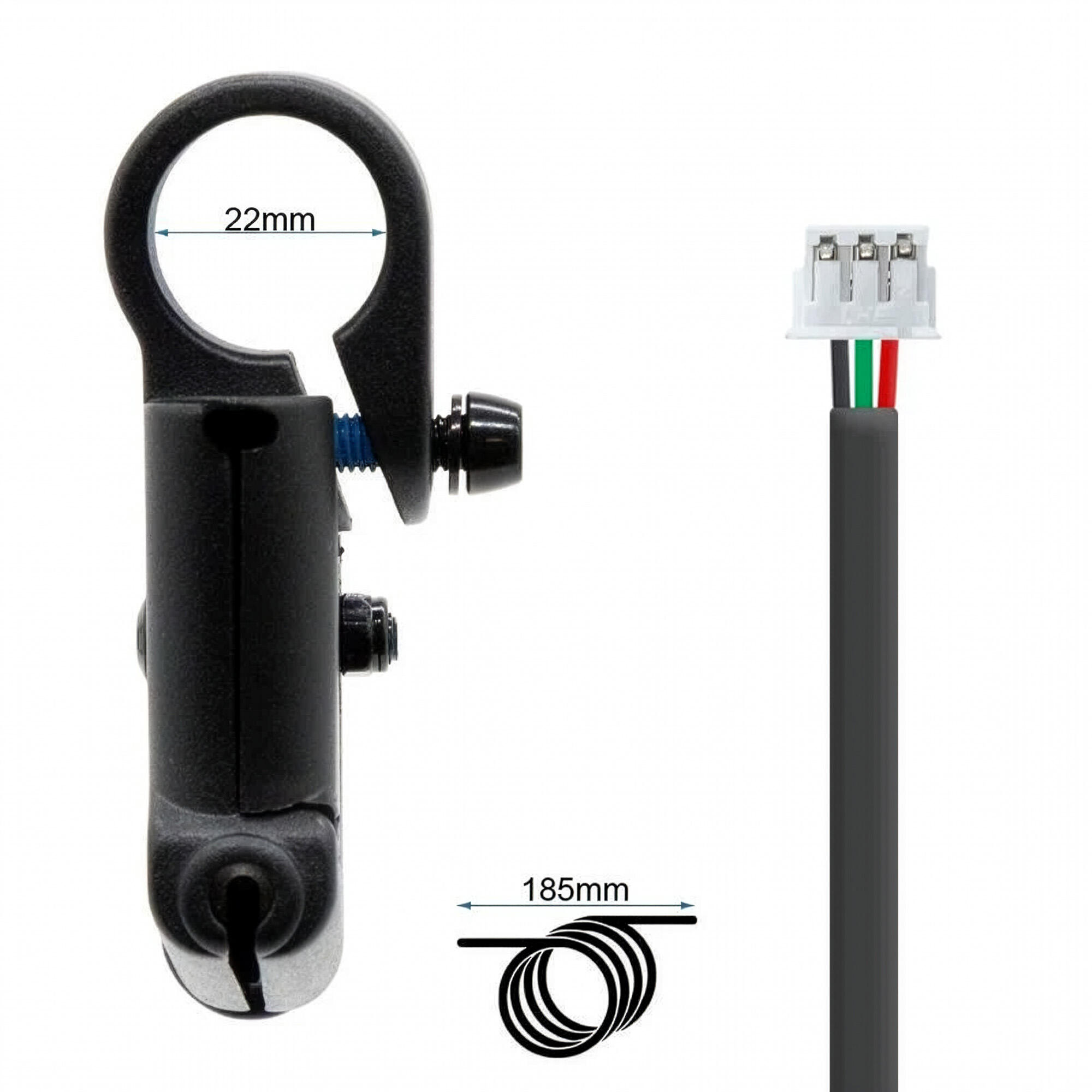 Maneta de freno con hall sin tensor R para Xiaomi - Conector JST ZH 3/3