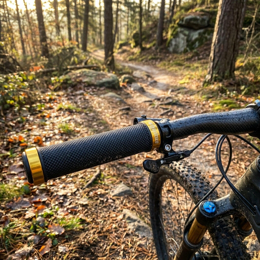 Ergotec MTB/ATB-grepen Kraton, 135mm, zwart, gouden klem 2/3