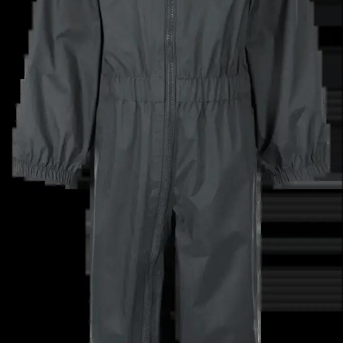 Trespass Button - Kinder unisex regenpak donkergrijs 5/6