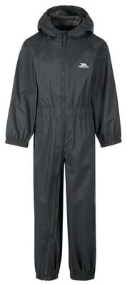 2058 Trespass Button - Tuta antipioggia unisex per bambini grigio scuro