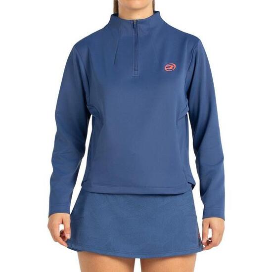 Sweatshirt Bullpadel Culle bleu S - col zippé, manches longues.