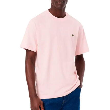 Camiseta Rosa Claro Lacoste de Corte Clásico de Punto de Algodón