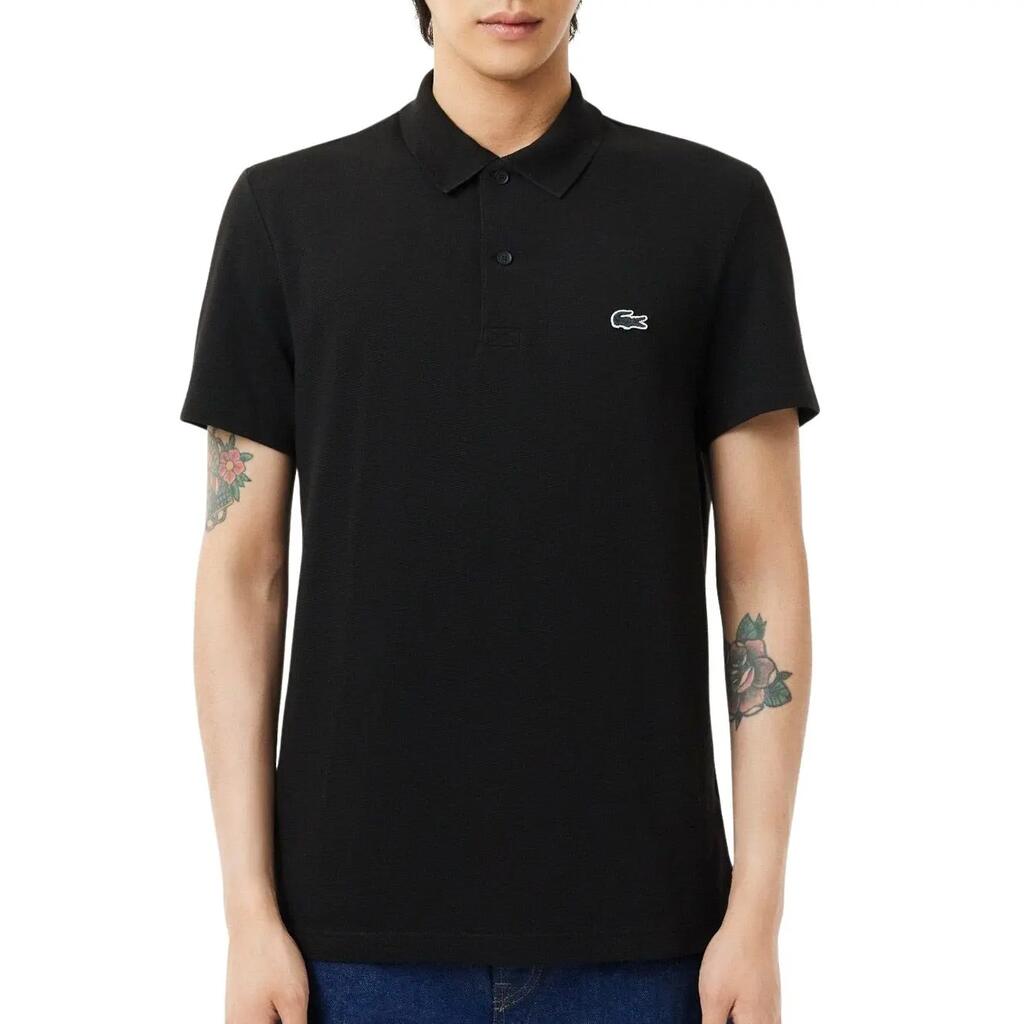 Mens Chest Logo Regular Polo Shirt (Black)