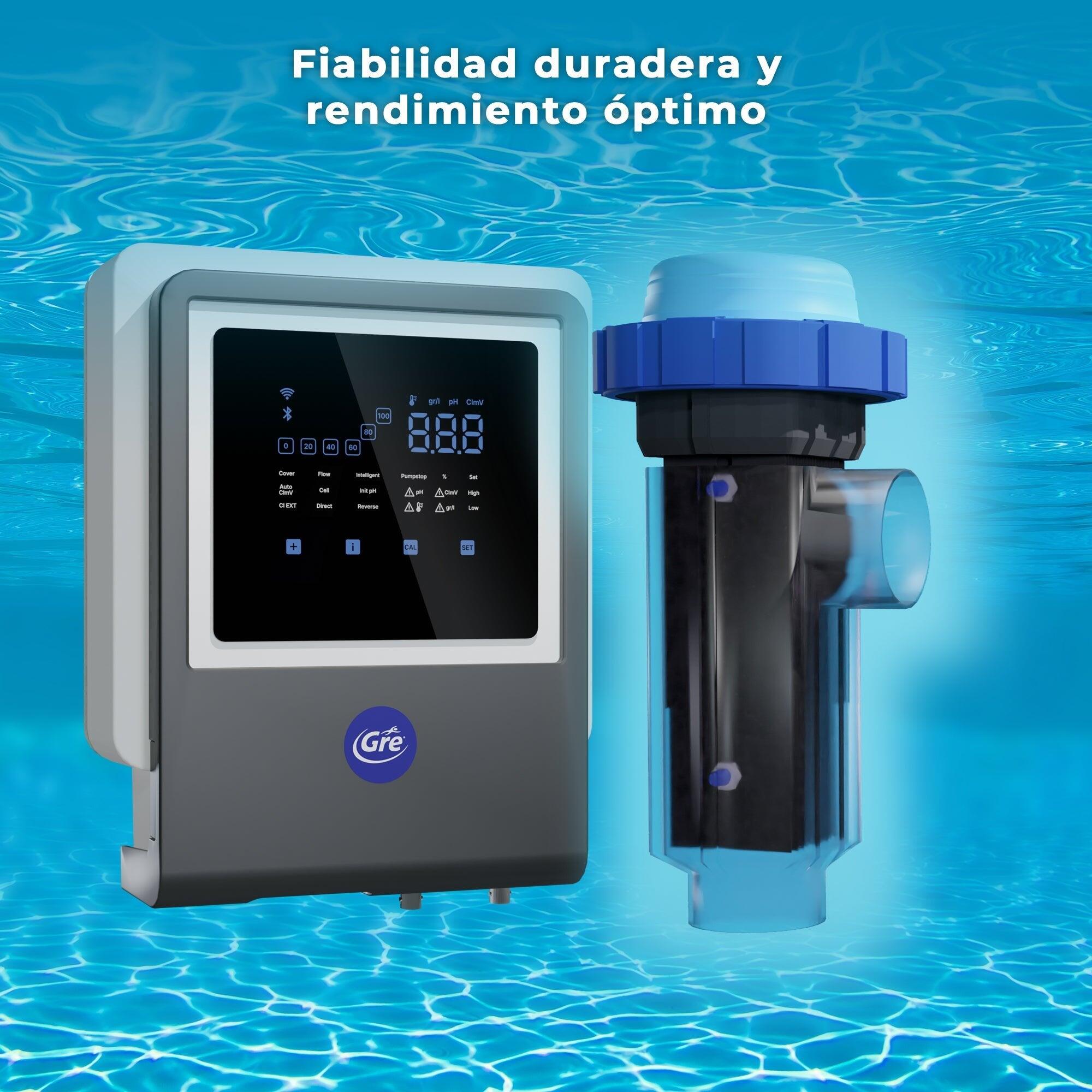 Gre - Clorador salino con control pH para piscinas 7 g/h - hasta 40 m3 6/6