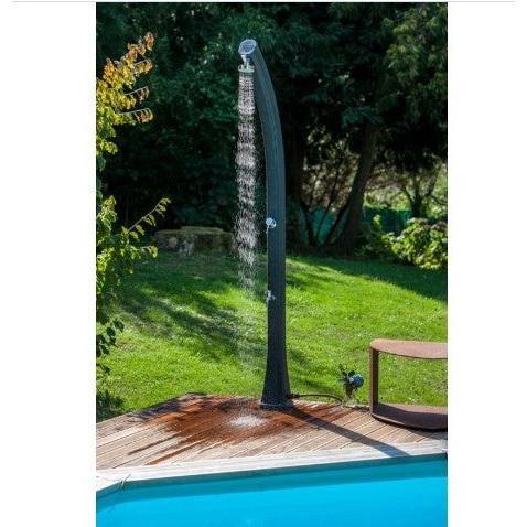 Ducha solar de resina negro de 25 L 2/5