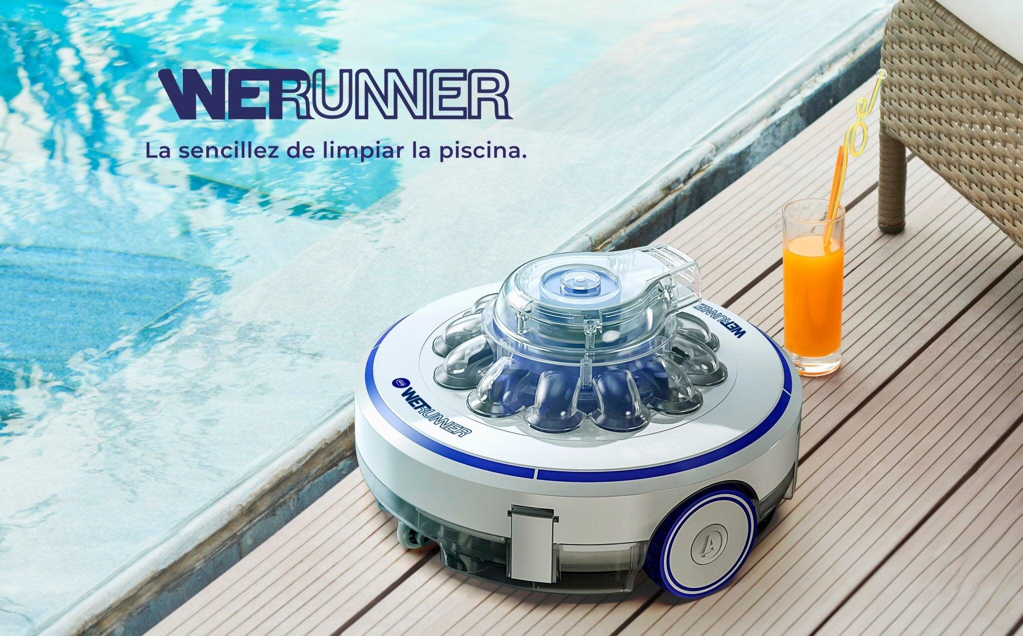 Robot limpiafondos WetRunner GRE de batería recargable. Piscinas de hasta 7x5m 6/7