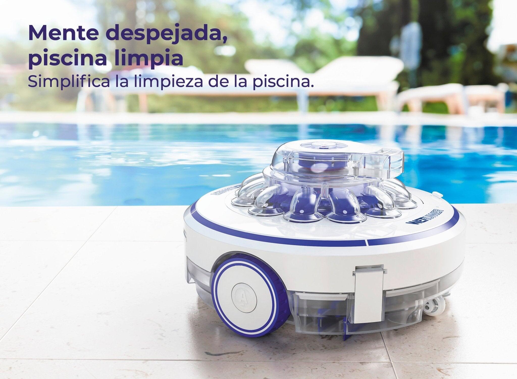 Robot limpiafondos WetRunner GRE de batería recargable. Piscinas de hasta 7x5m 7/7