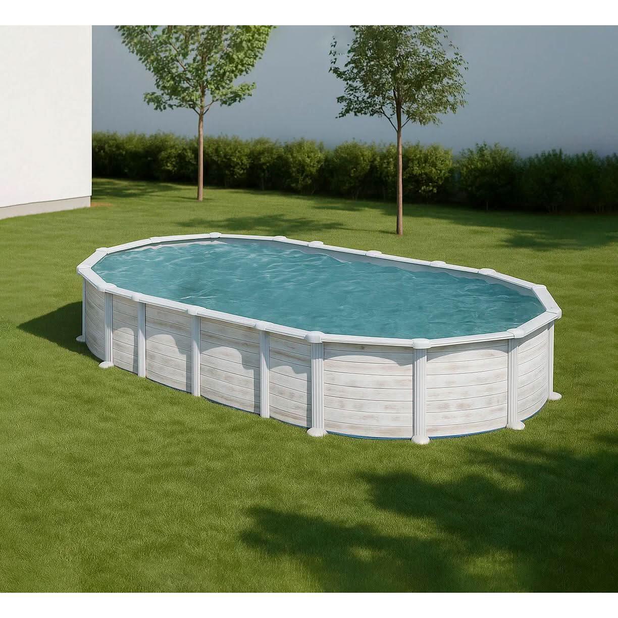 Ovales Stahlbecken Nordische Dekoration Island 610 x 375 x 132 cm 7/7