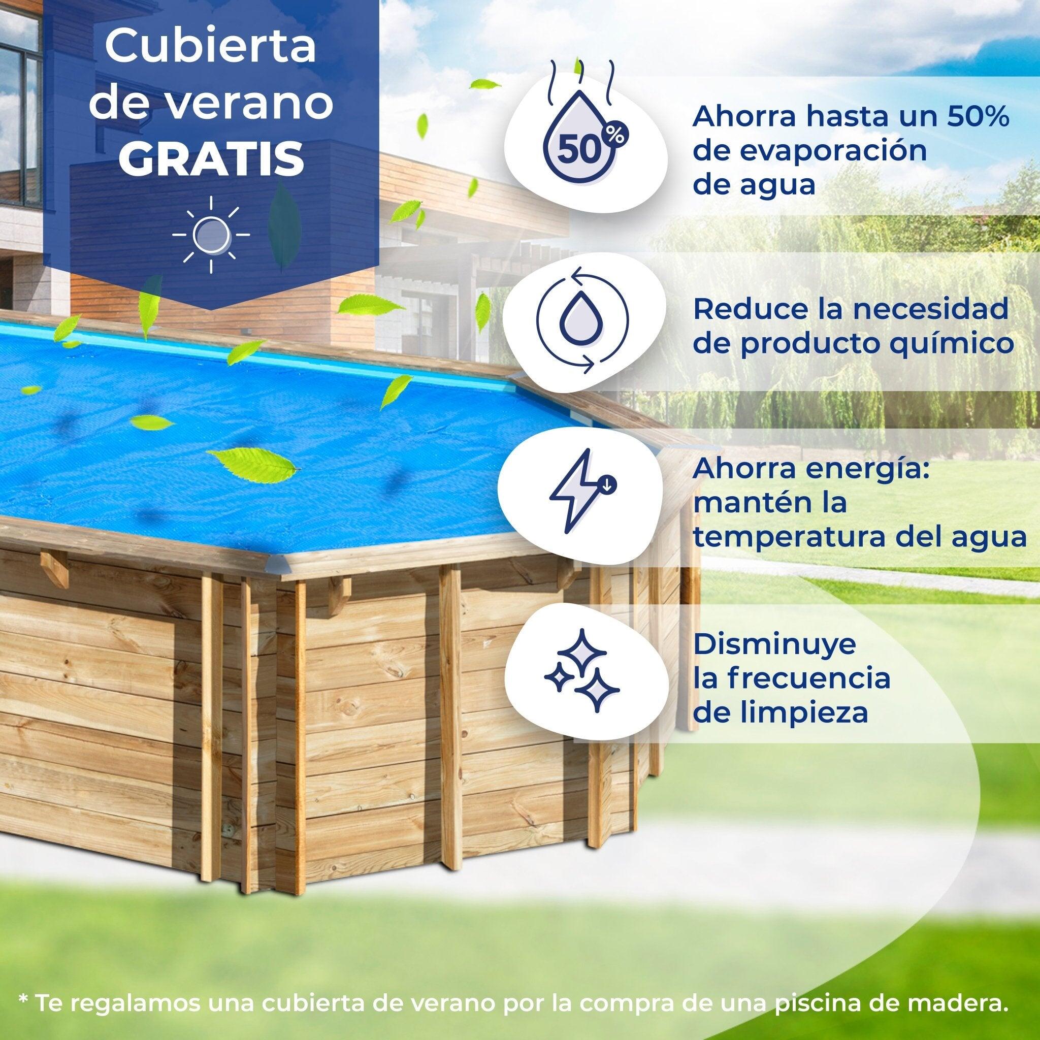 Piscina MADERA NATURAL 632 X 335 X 130 cm 3/7