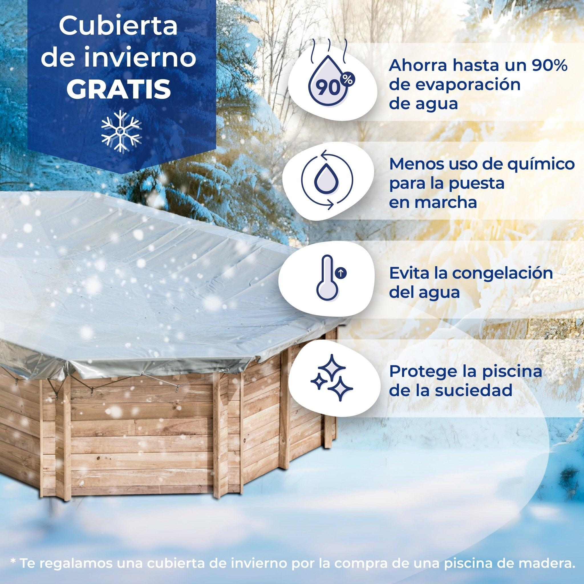 Piscina MADERA NATURAL 632 X 335 X 130 cm 2/7