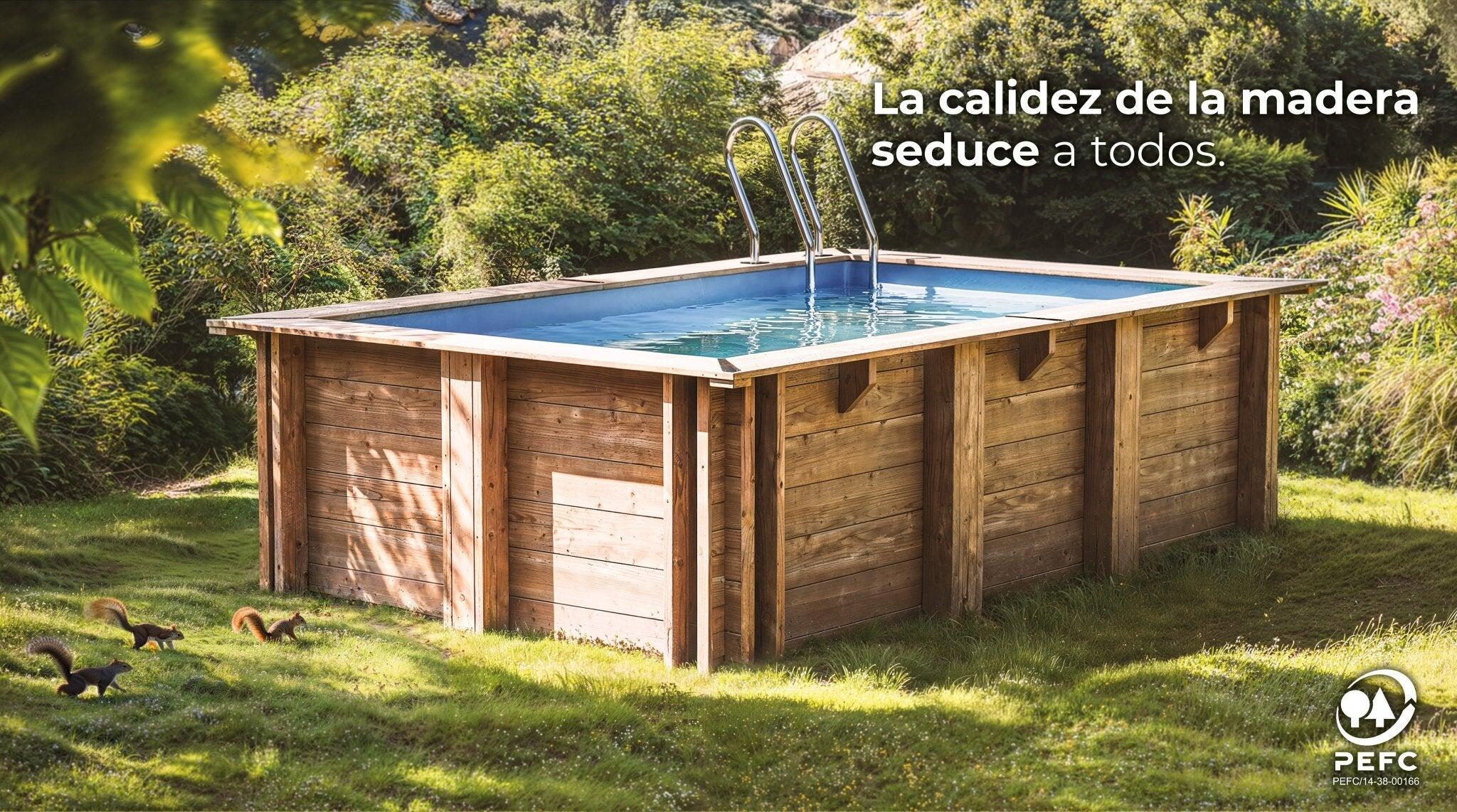 Piscina MADERA NATURAL 375 x 200 68 cm 3/7