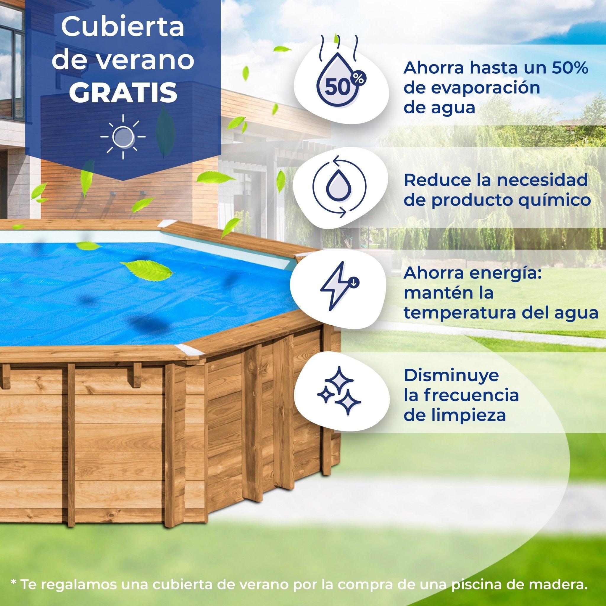 Piscina MADERA NATURAL 375 x 200 68 cm 2/7