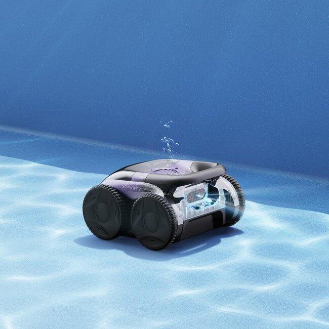 Robot aspirateur de piscine sans fil fond uniquement, durée de cycle jusqu'à 5/5