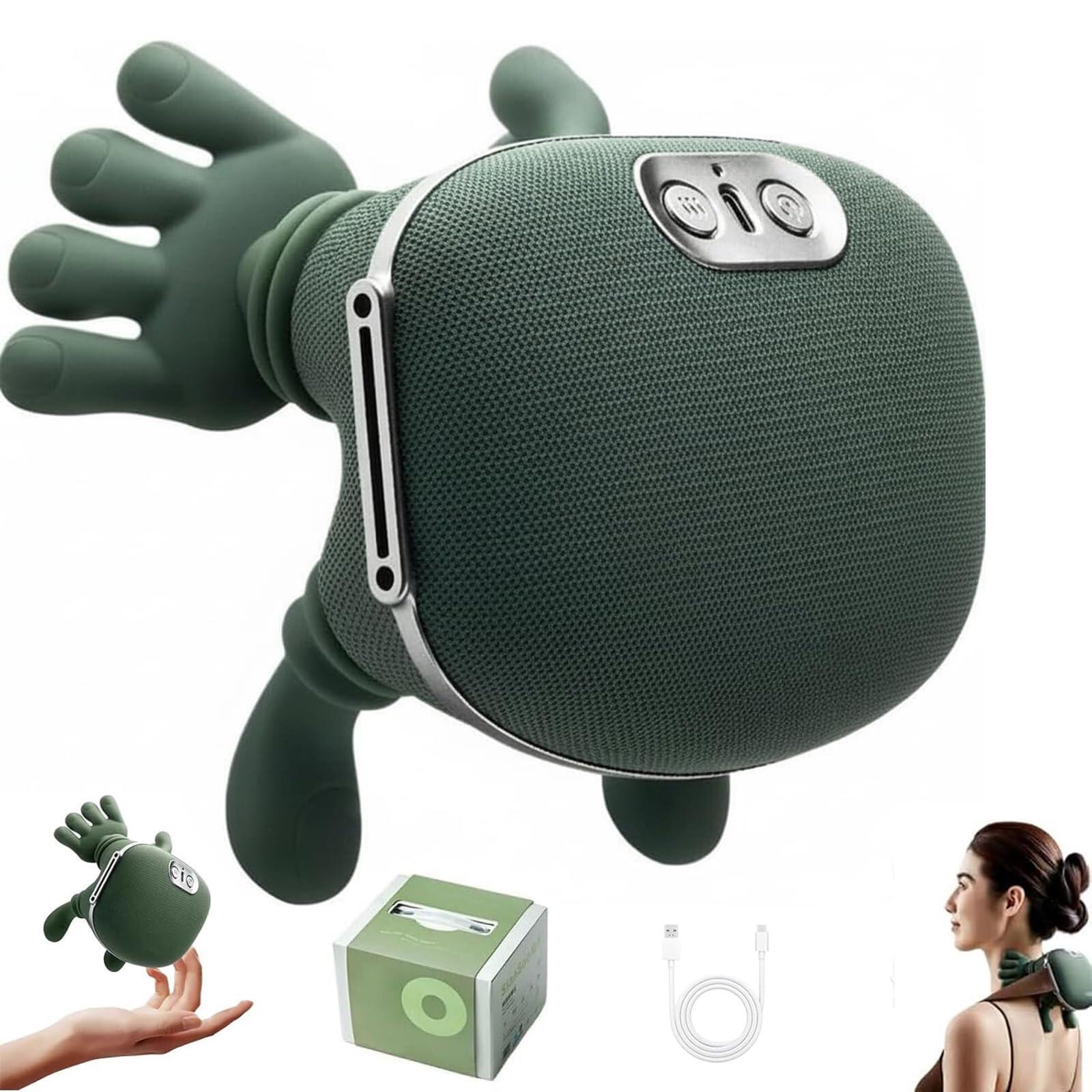 Hand-Like Neck & Shoulder Massager with 4D Kneading and Heat (Forest Green)